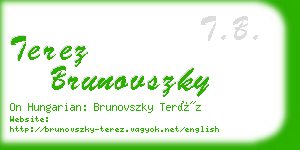 terez brunovszky business card